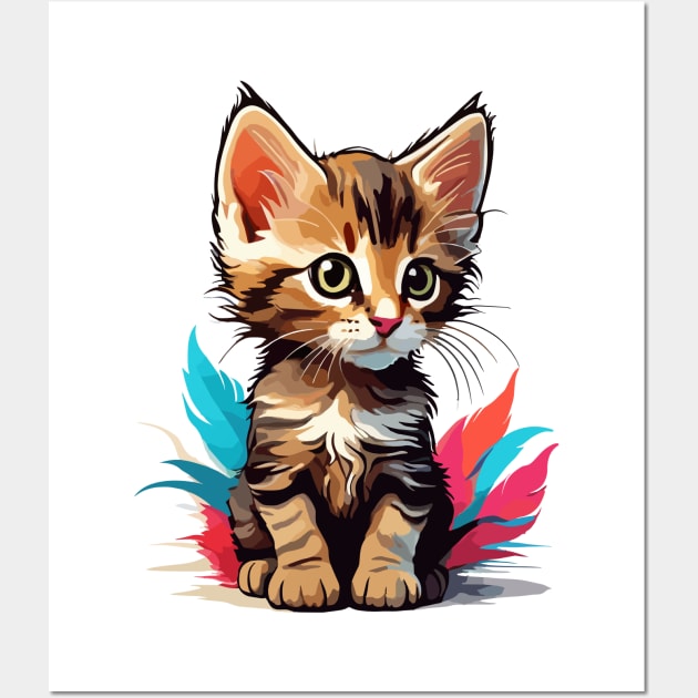 Kitten Wall Art by Broken Pixel Designs